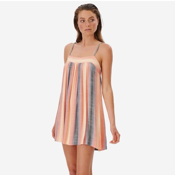 🆕 Rip curl Melting Waves Stripe Cover Up. Size XL. NWT - Picture 1 of 8
